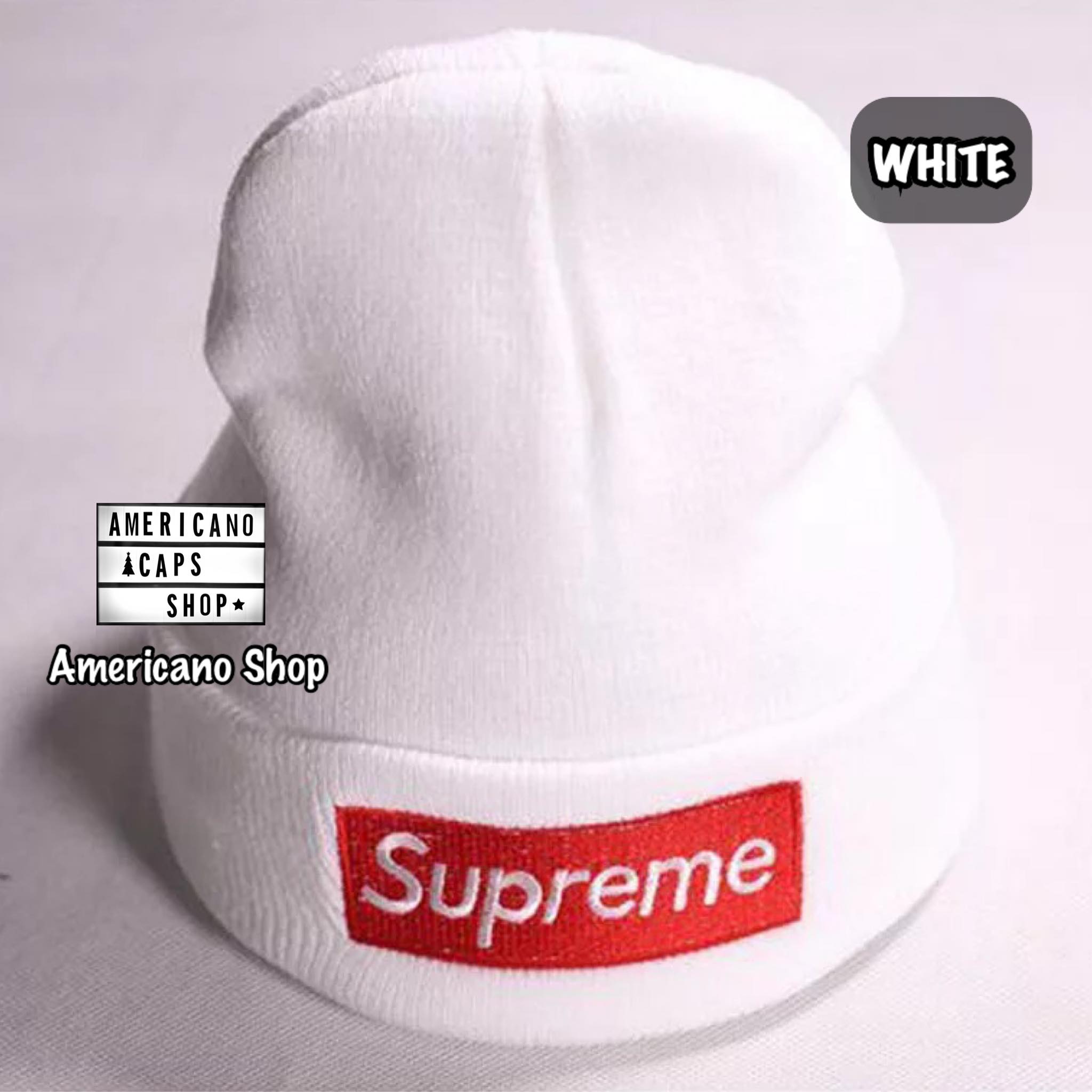 หมวกไหมพรมSupreme หมวกสุพรีม หมวกแฟชั่นเกาหลี งานป้าย 100% (ส่งจากไทย)