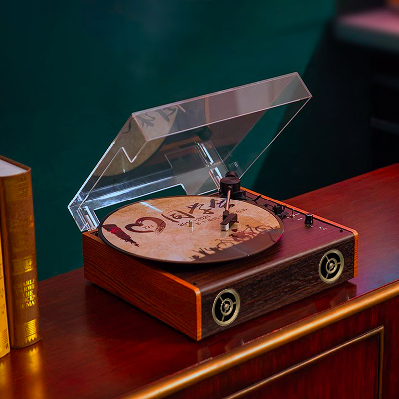 Fornuts Vinyl Record Player Bluetooth Speaker Desktop Phonograph Professional Moving Magnetic ราคา 3,690 บาท*ส่งฟรี