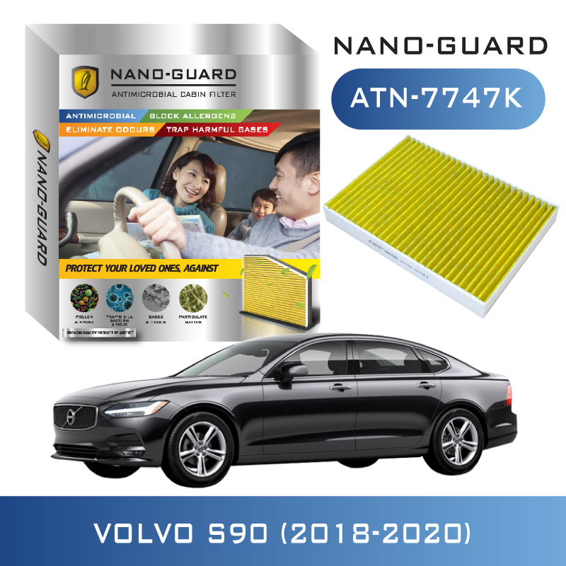 อุปกรณ์ประดับยนต์และชิ้นส่วนยานยนต์ กรองแอร์ Arctic สำหรับ VOLVO S90 (2018-2020) ATN-7747K รุ่น Nano-Guard (ฆ่าเชื้อโรค + ดูดกลิ่นเหม็น + ดักสารก่อภูมิแพ้) ราคา 2,420 บาท*ส่งฟรี