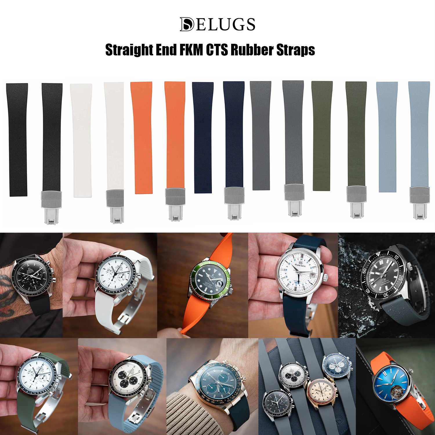 Delugs Cts Rubber Straps Model Rubber Watch Strap ราคา 9,290 บาท*ส่งฟรี