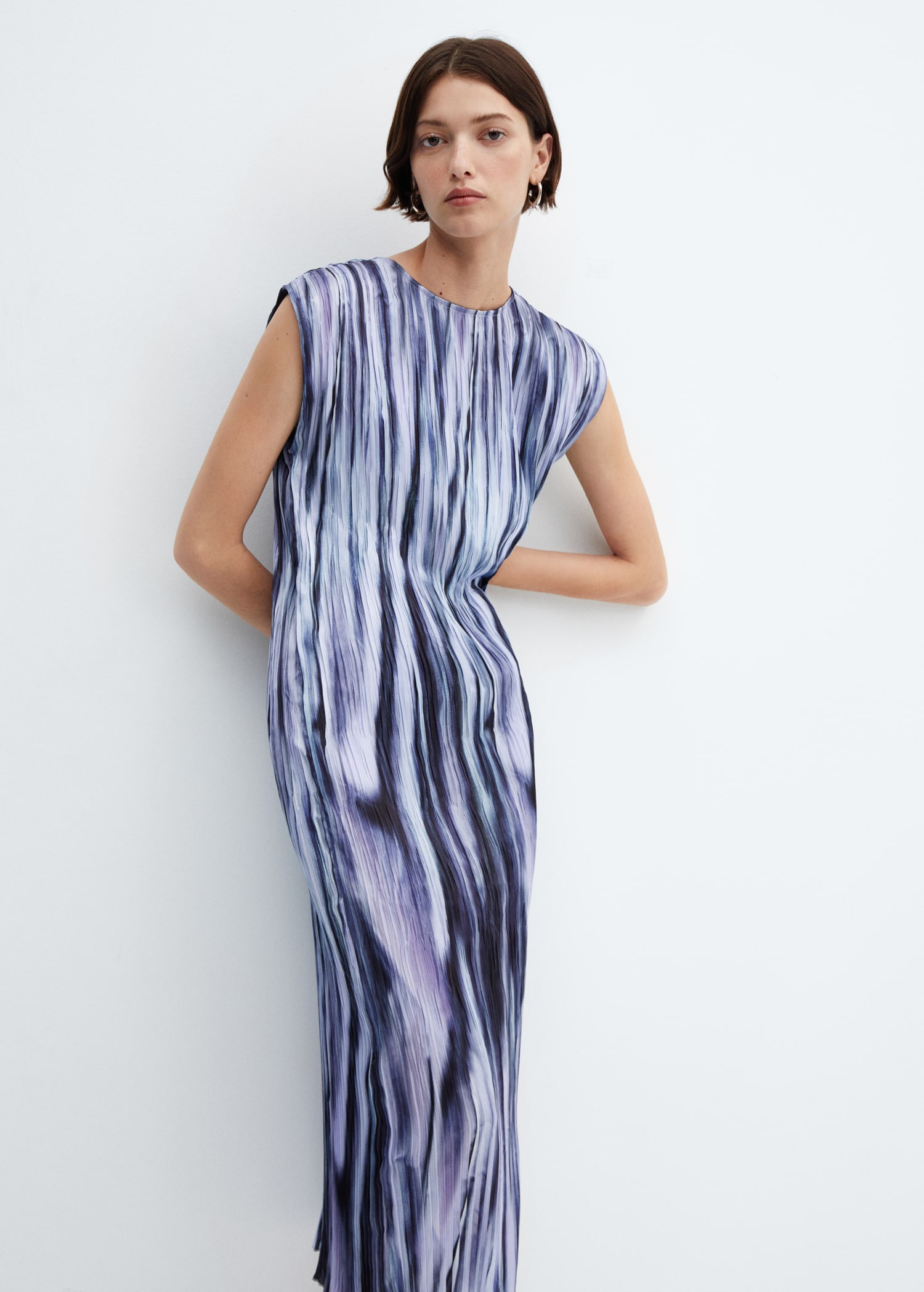 [MANGO] DRESS ZANE-W ชุดเดรส Tie-dye pleated dress รุ่น ZANE-W Ref: 67090682 ราคา 1,705 บาท*ส่งฟรี