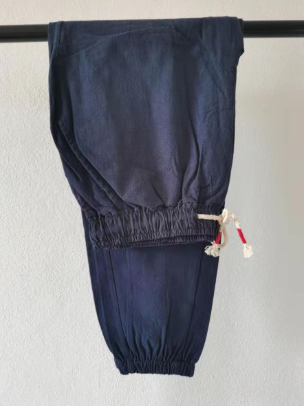 ฤดูร้อนใหม่กางเกงลำลองผู้ชายสไตล์เกาหลีขากว้างหลวมอินเทรนด์กางเกงเอวยางยืดผ้าผ้ายกางเกงหลวมๆ M-3XL