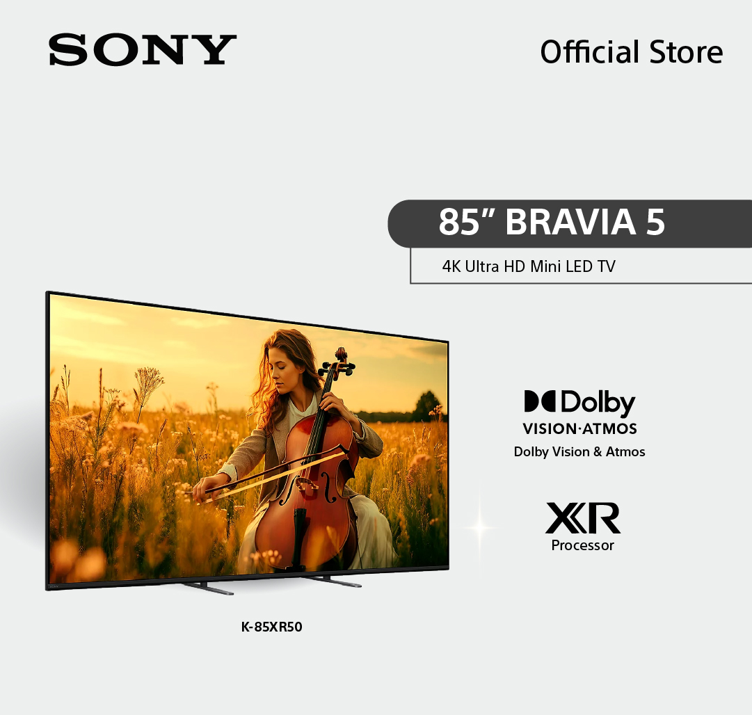 Sony Bravia 5 Tv 85 Inches Model K-85Xr50 Mini Led 4K Ultra Hd Smart Tv (Google Tv) | Xr Processor ราคา 80,990 บาท*ส่งฟรี