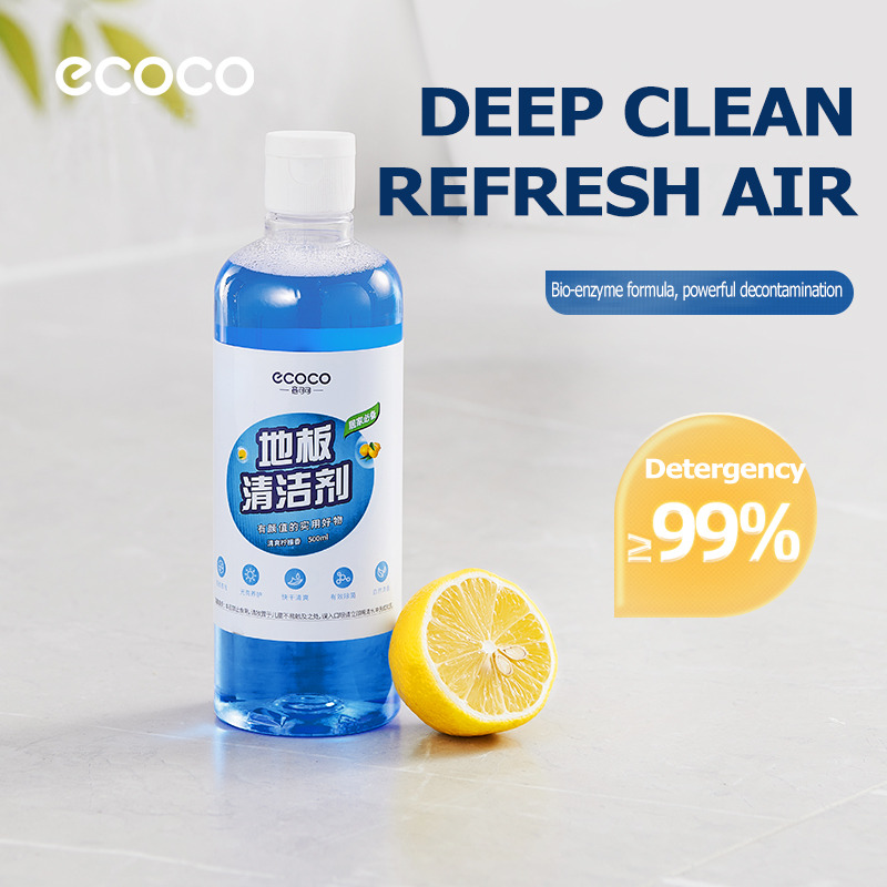 Ecoco lemon scent floor cleaner floor cleaner floor cleaner wood floor cleaner 500ml ราคา 90 บาท*ส่งฟรี