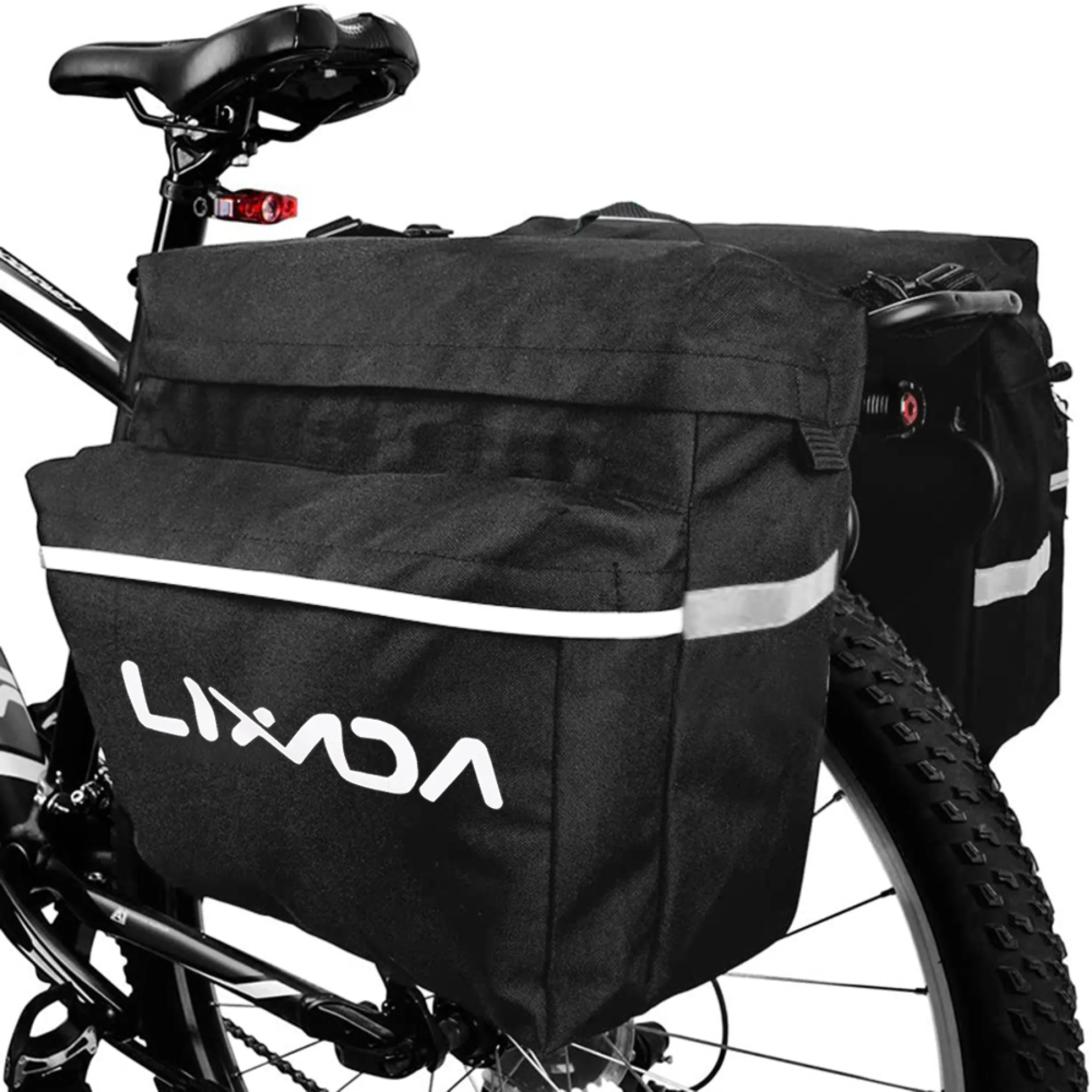 black pannier bag