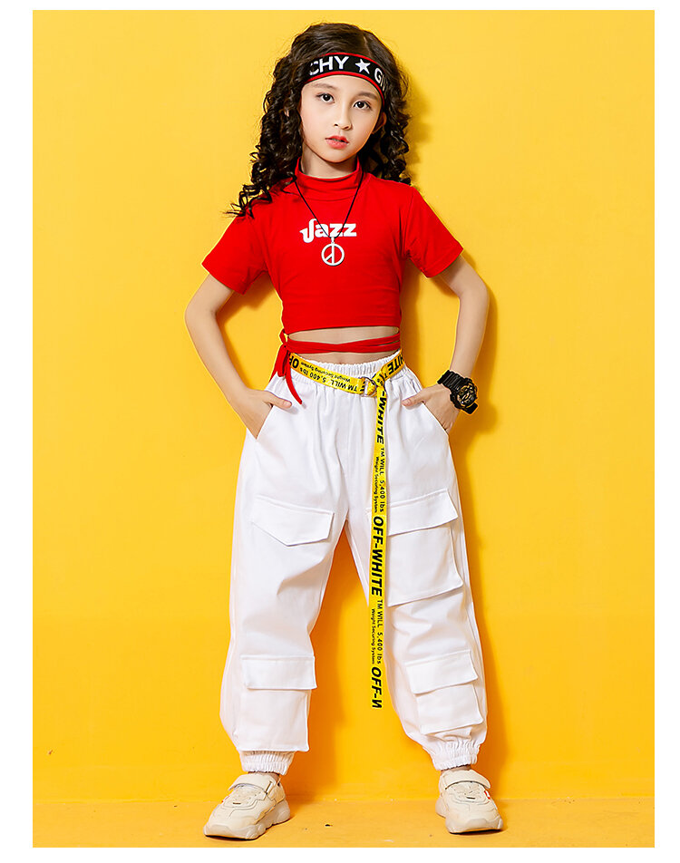 y2k Red Cargo pants for women Korean style high waist loose casual street  sports wide leg pants