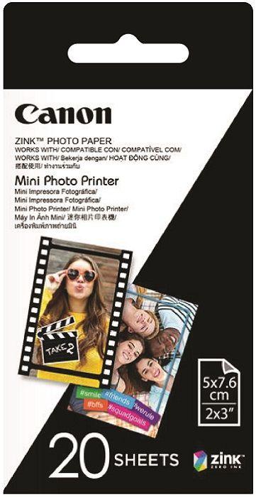 เกี่ยวกับ กระดาษฟิล์ม ปริ้นท์ภาพ Canon ZINK Photo paper ZP-2030 for Ivy mini Printer PV-123 ( 20 แผ่น)