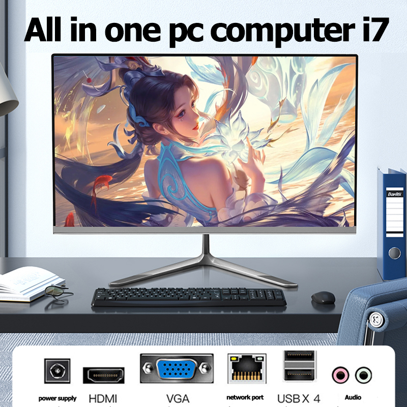 Intel Core i7 All-in-One PC 24 inch Computer Desktop PC 16GB RAM 512GB SSD Free Wireless Mouse and Wireless Keyboard computer all in one Send ASUS wireless mouse ราคา 15,679 บาท*ส่งฟรี