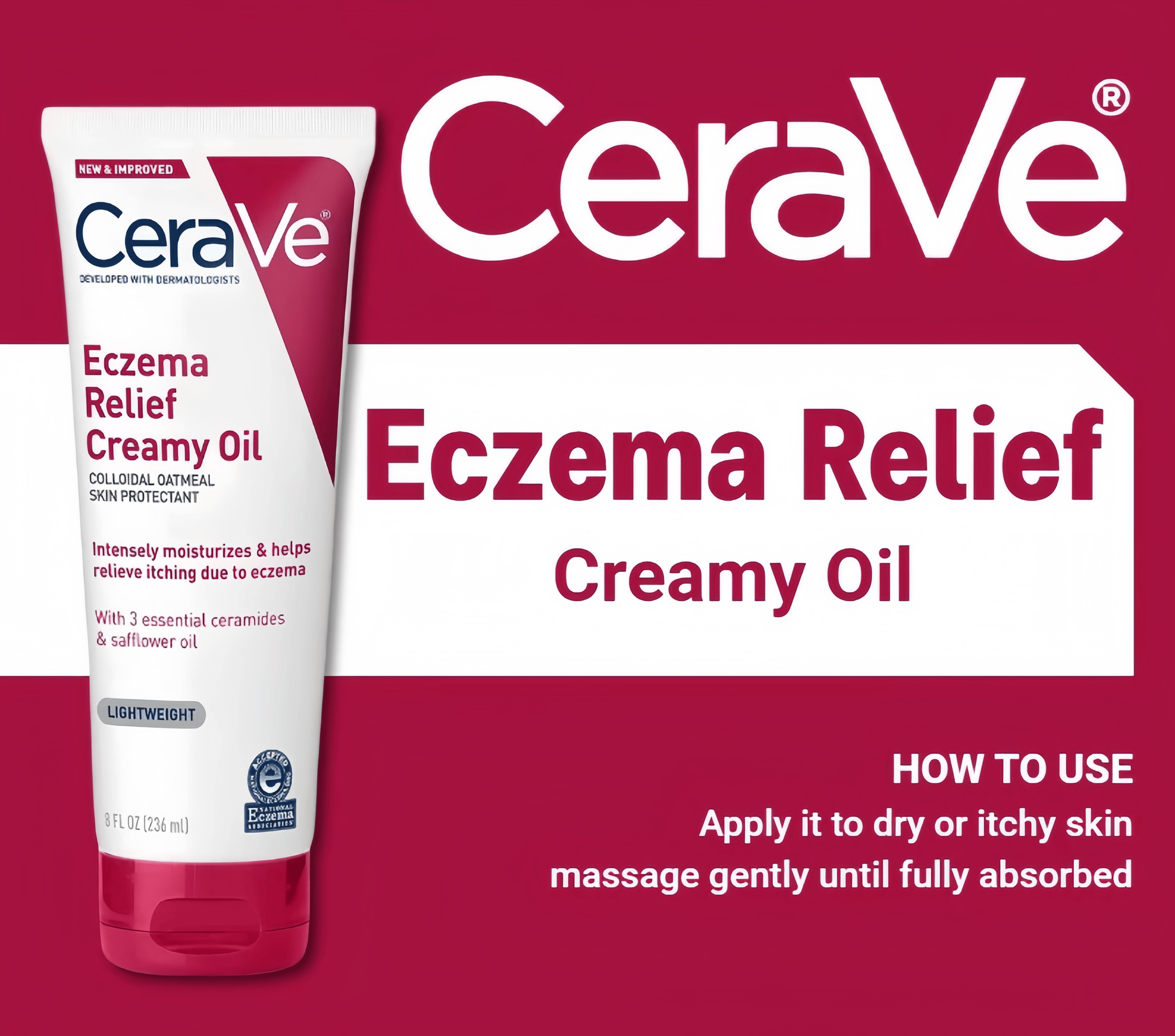 Cerave Oil for Relieving Dermatitis 236ml for Dry Skin, Dry Skin, Itching, Eczema, Moisturizer 236ml ราคา 318 บาท*ส่งฟรี