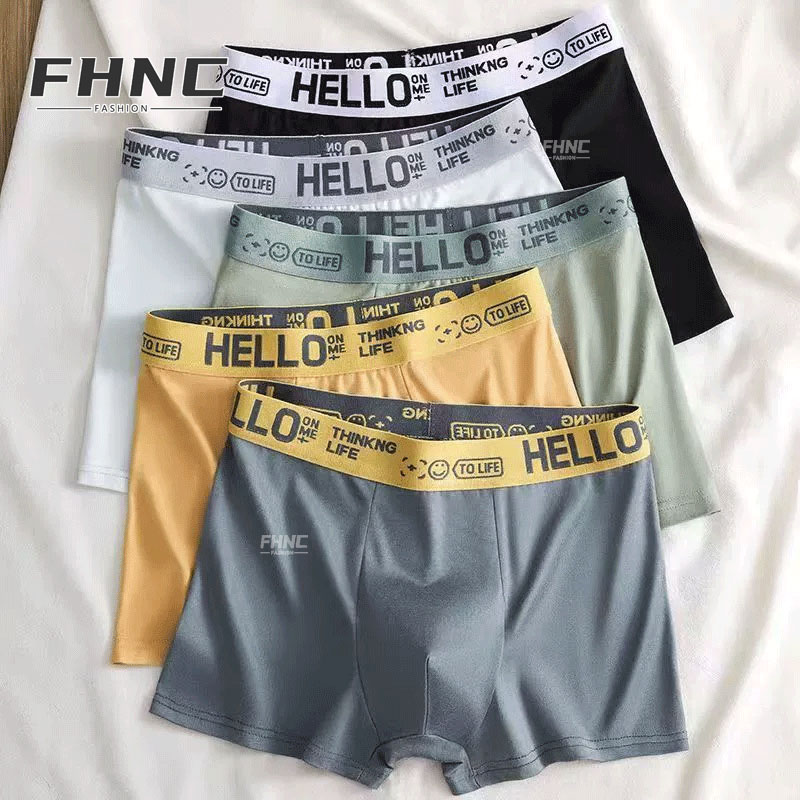 รูปสินค้า FHNC 5 Pieces, Men's Fashion Underwear Boxer Shorts, Breathable, Soft, Comfortable, Dries Quickly, Cheap Price