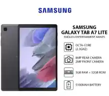 ภาพขนาดย่อสินค้าSamsung Galaxy Tab A7 Lite Ram3/32GB (LTE หรือ Wifi) เครื่องศูนย์ไทยเคลียสตอค ประกันร้าน จอ 8.7 นิ้ว บาง เบา พกพาง่าย ลำโพงคู่ มีทั้งรุ่น Wi-Fi และ LTE