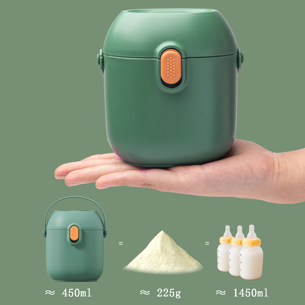 DSFCESA สีทึบแบบพกพาชั้นเดียว Moisture-Proof กล่องนมผงกล่องใส่อาหารอาหารกล่องเก็บของถังปิดสนิท