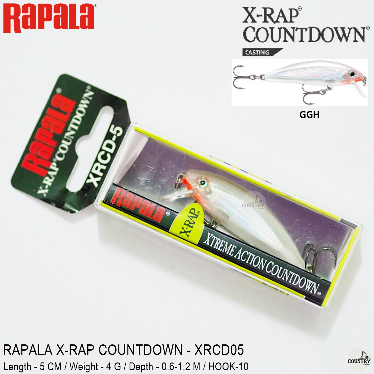 เหยื่อปลอม RAPALA X-RAP COUNTDOWN XRCD05