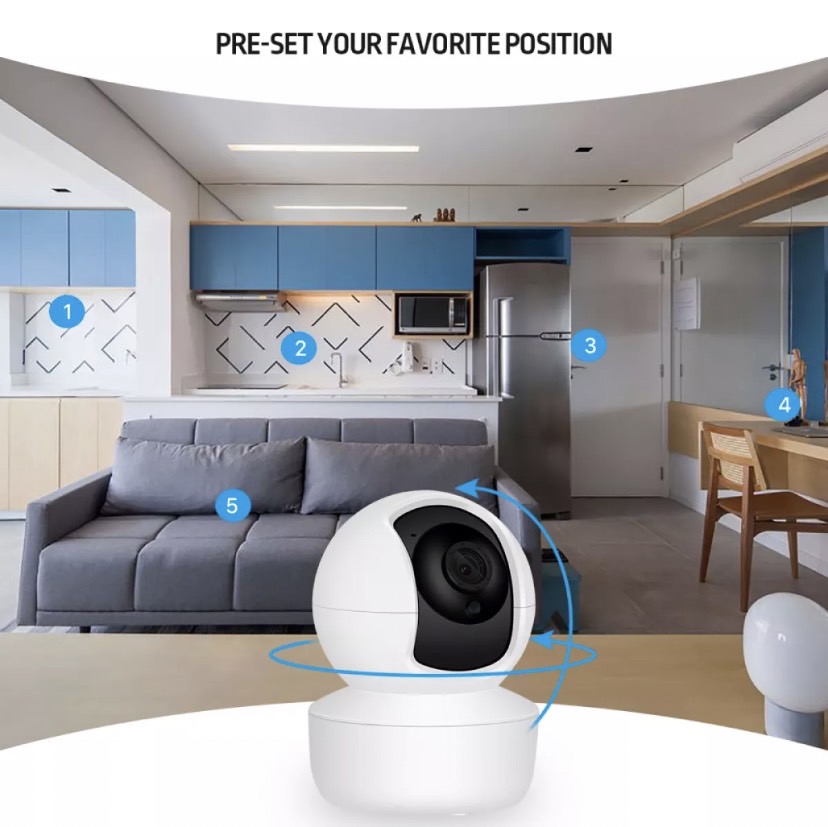 EZ online กล้องวงจรปิด wifi 1080P เชื่อมต่อผ่าน Wi-Fi ไร้สาย มีไมค์ในตัว จับการเคลื่อนไหว โหมดกลางคืน เชื่อมต่อกับโทรศัพท์ได้ ระบบเสียงสองทาง