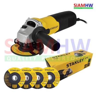 STANLEY เครื่องเจียร์ 4 นิ้ว 680W (แถมใบตัด 3 ใบ + ใบเจียร์ 1 ใบ) รุ่น STGS6100 (รับประกัน 2 ปี)