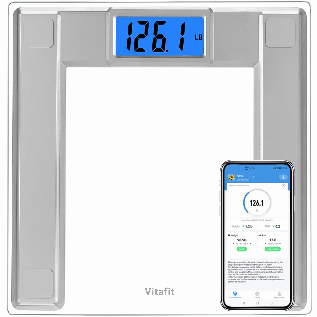 Vitafit Digital Body Weight Bathroom Scale, Over 20Years Scale