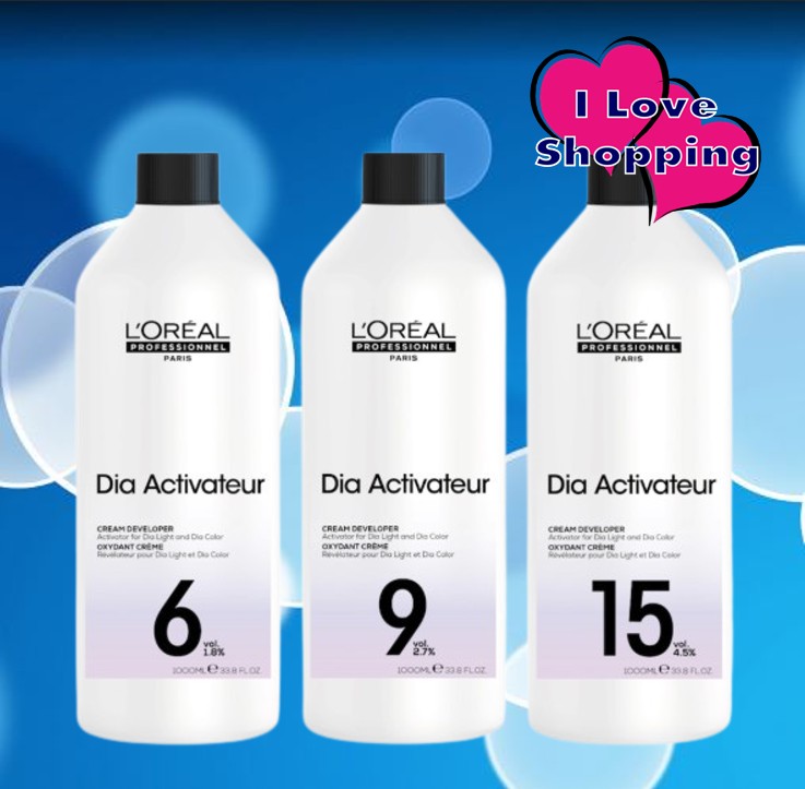Loreal Dia Activateur 1000 ml Is a Cream That Is Used in Conjunction with Hair Dye Products or Bleaching Powder. Use with Dia Family Products. ราคา 565 บาท*ส่งฟรี