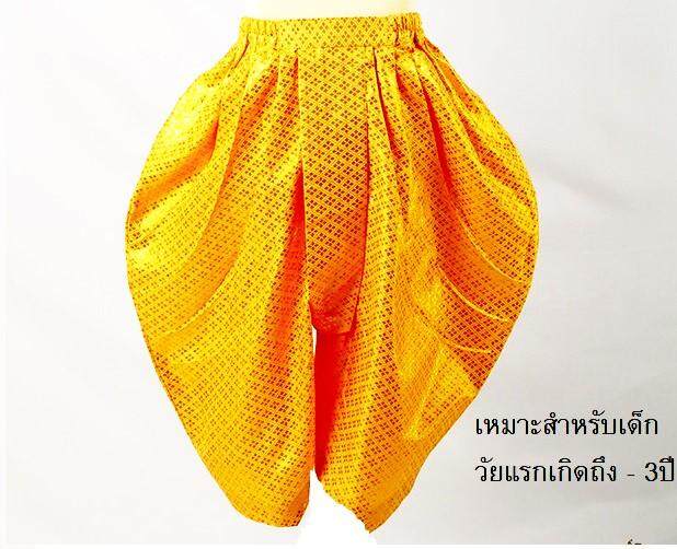 matches fashion shop โจงกระเบน/กางเกงเด็กผ้าตาดสีทอง ผ้าบาง สวมใส่ง่าย