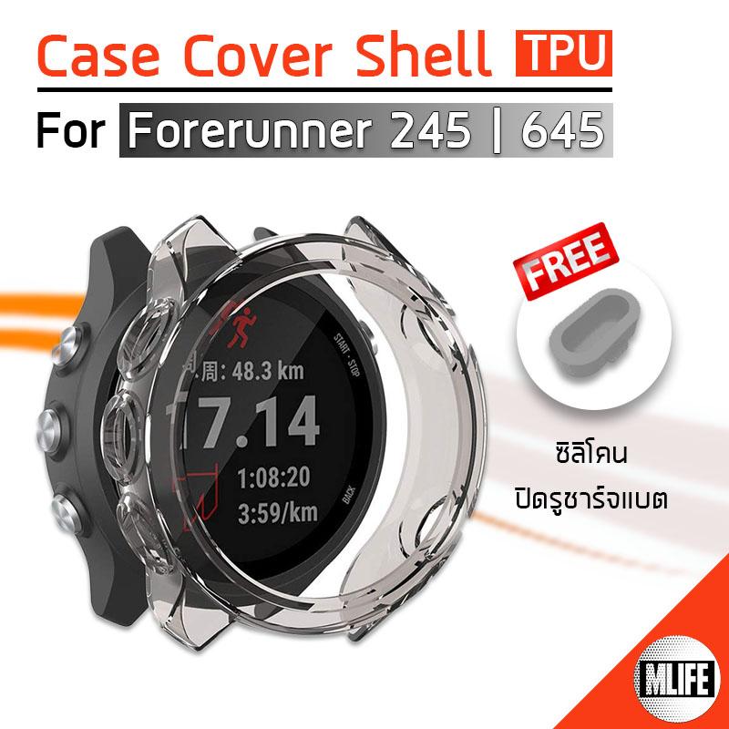 เคสใส Forerunner 245 / 245 Music เคสกันกระแทก เคส TPU เต็มกรอบ สัมผัสนุ่ม เบาสบาย - Transparent TPU Protective Case Cover Shell for Garmin Forerunner 245 / 245 Music