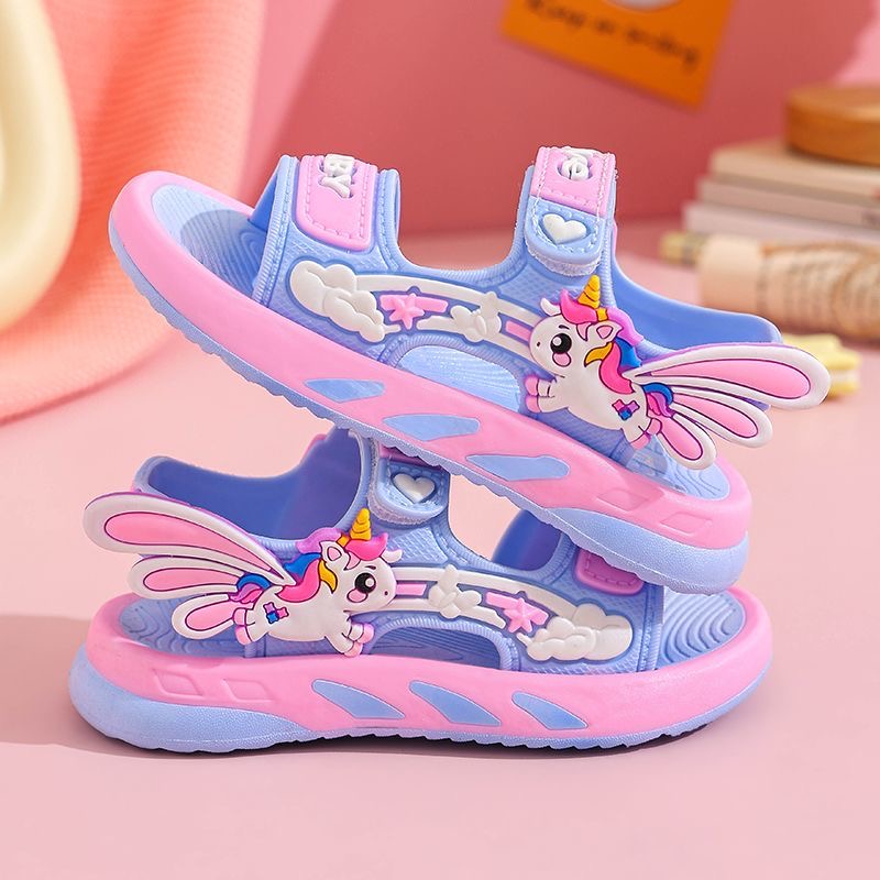 รองเท้าแตะเด็กสำหรับเด็กผู้หญิง 235710 ปีแฟชั่นนุ่มไม่ลื่นเด็กทารก Velcro เด็กรองเท้าแตะรองเท้าแตะกันลื่นและกันน้ำ เหมาะสำหรับเทศกาลสงกรานต์ รองเท้าไปทะเล  ราคา 79 บาท*ส่งฟรี