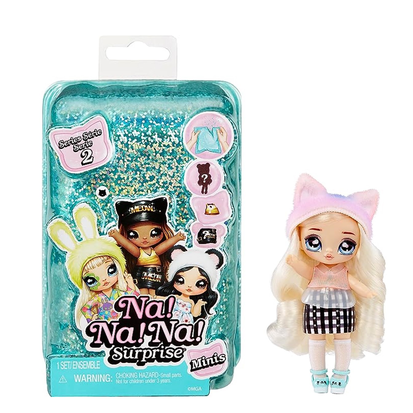 ตุ๊กตาผ้านุ่ม ตุ๊กตาของขวัญน่ารัก MGA (เอ็มจีเอ)NaNaNaSurprise Minis Asst S2 PDQ ของเล่นตุ๊กตา นานานา เซอร์ไพรส์ รหัส NS591955