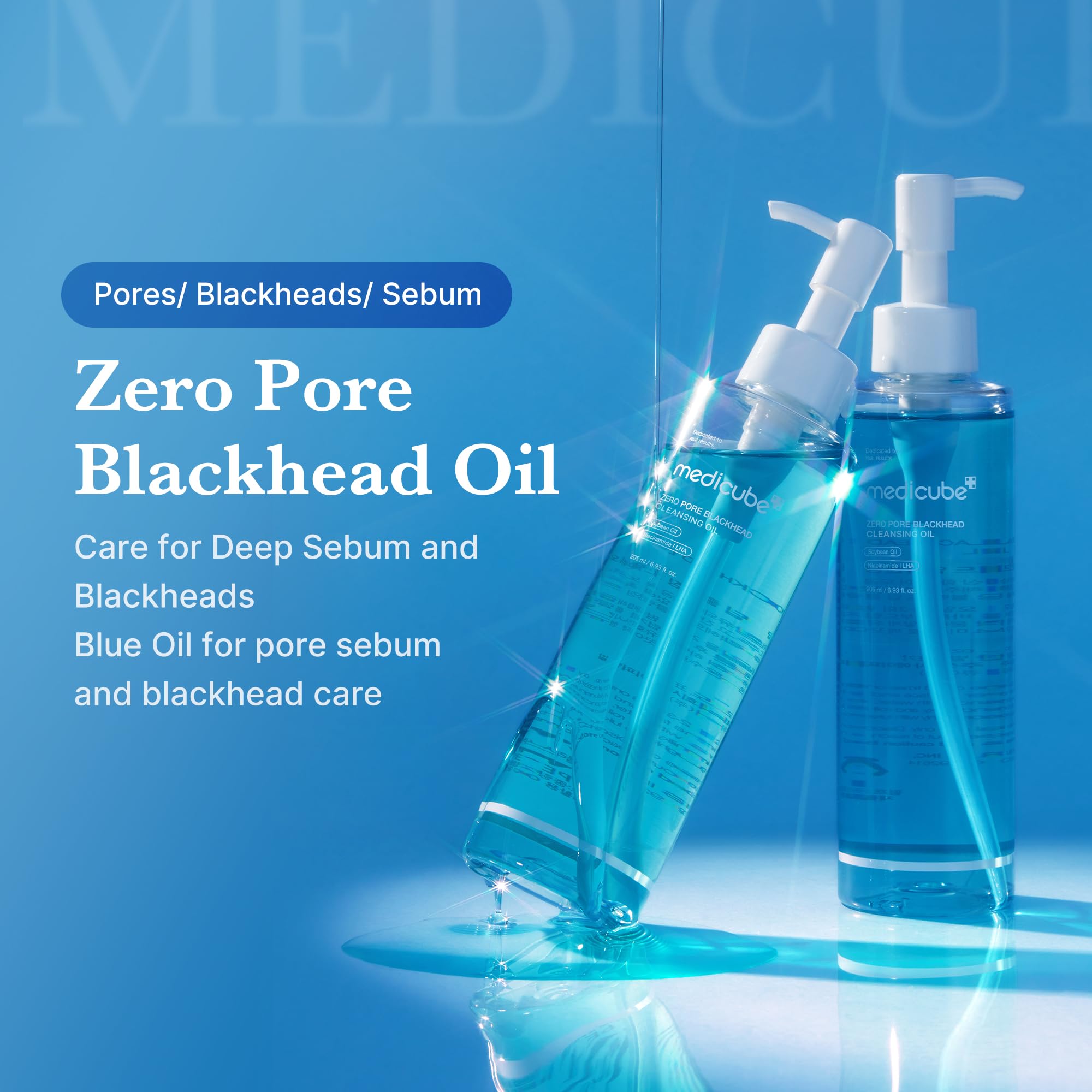 Medicube Cleansing Oil Zero Pore Blackhead | Makeup Remover for All Skin Types, Daily Moisture Facial Cleanser, Low-Irritation | Korean Skin Care 205ml ราคา 158 บาท*ส่งฟรี