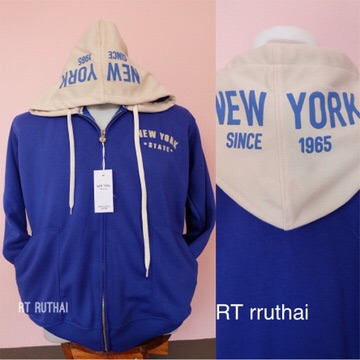 เสื้อคลุมแขนยาวมีฮู้ด New york