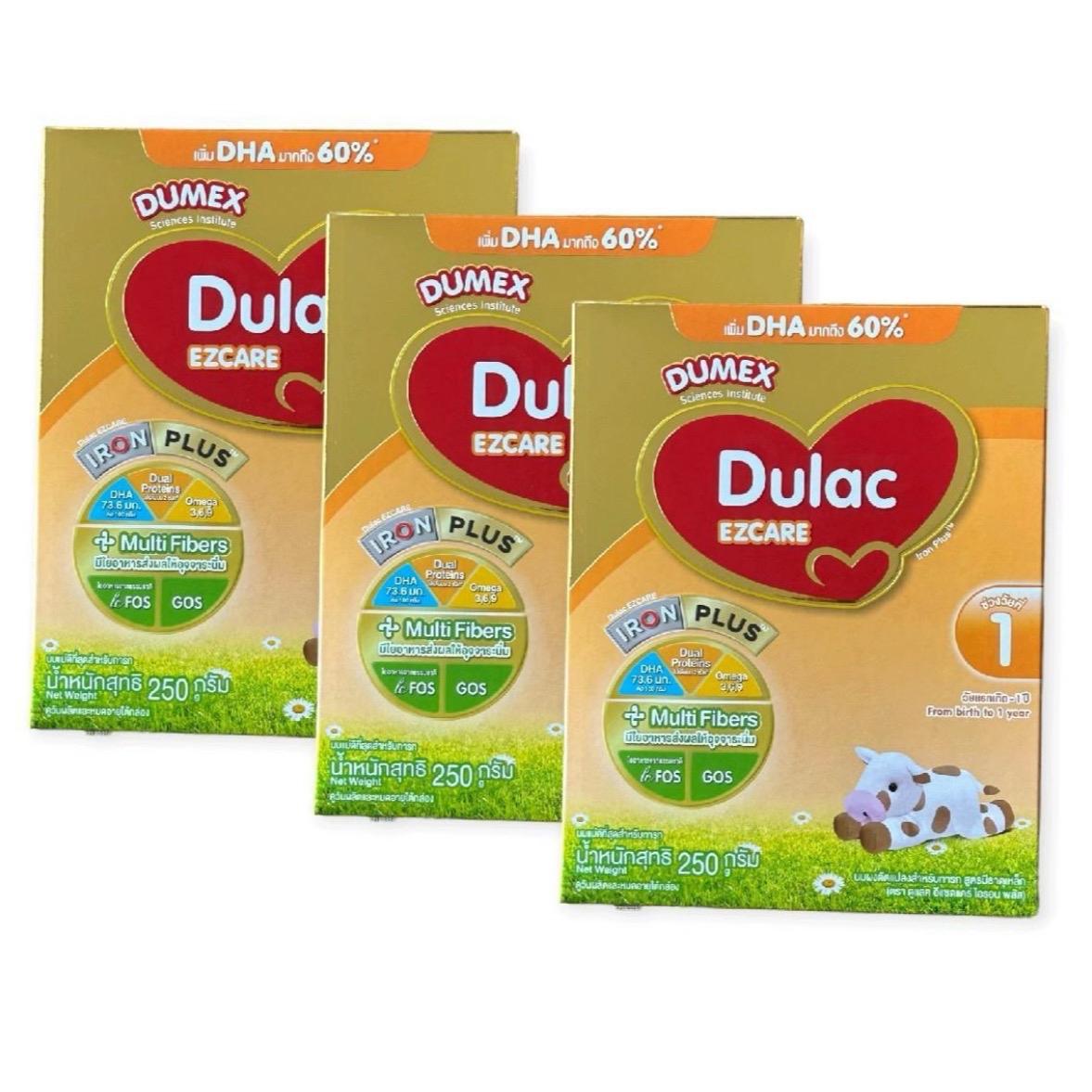 3 กล่อง Dulac ezycare นมดูแลค อีแซดแคร์ ขนาด 250 กรัม จำนวน 3 กล่อง ราคา 510 บาท*ส่งฟรี
