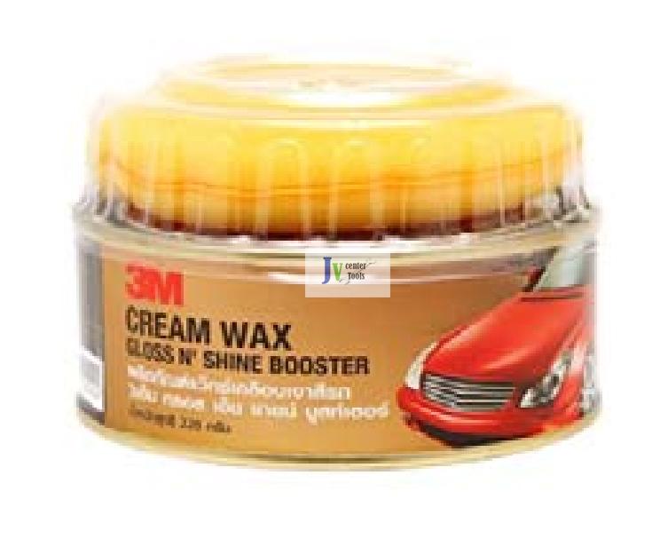 3M Cream wax Gloss n' shine booster ผลิตภัณฑ์แว๊กซ์เคลือบเงาสีรถ ขนาด 220กรัม