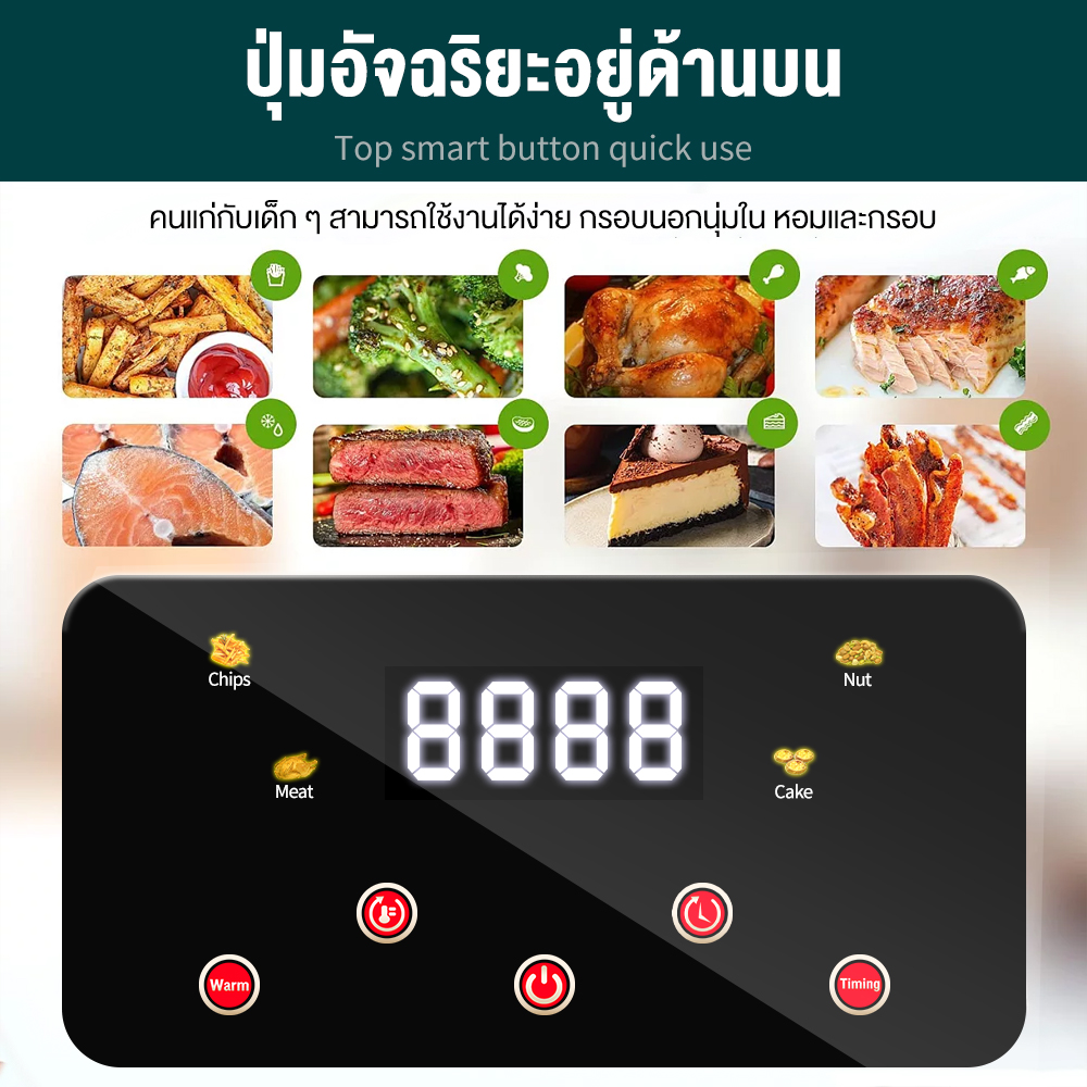 ข้อมูลเพิ่มเติมของ PHILIPS หม้อทอดไร้น้ำมัน Air fryer หม้ออบไรน้ำมัน หม้อทอดไร้มัน หม้ออบไร้น้ำมัน หม้อทอด หมอทอดไรน้ำมัน เตาอบไร้น้ำมัน หม้อทอดไฟฟ้า