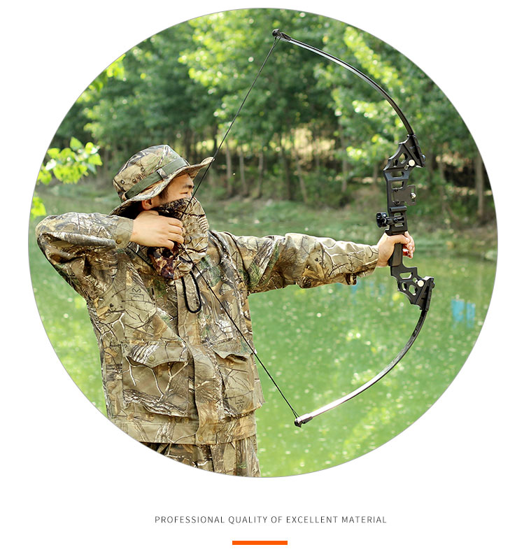 ข้อมูลเกี่ยวกับ [มือขวา RH] 30-50lbslbs ธนู Flash Wolves X7 Straight Bow Archery ยีงธนู Shooting Color: Black