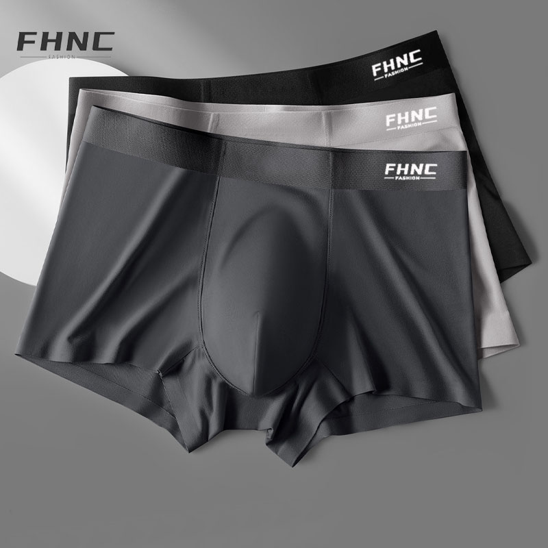 รูปสินค้า Fhnc 3 Pieces Men's Underwear Made from Soft Cotton. Good Ventilation Boxer Shorts Are Comfortable to Wear.