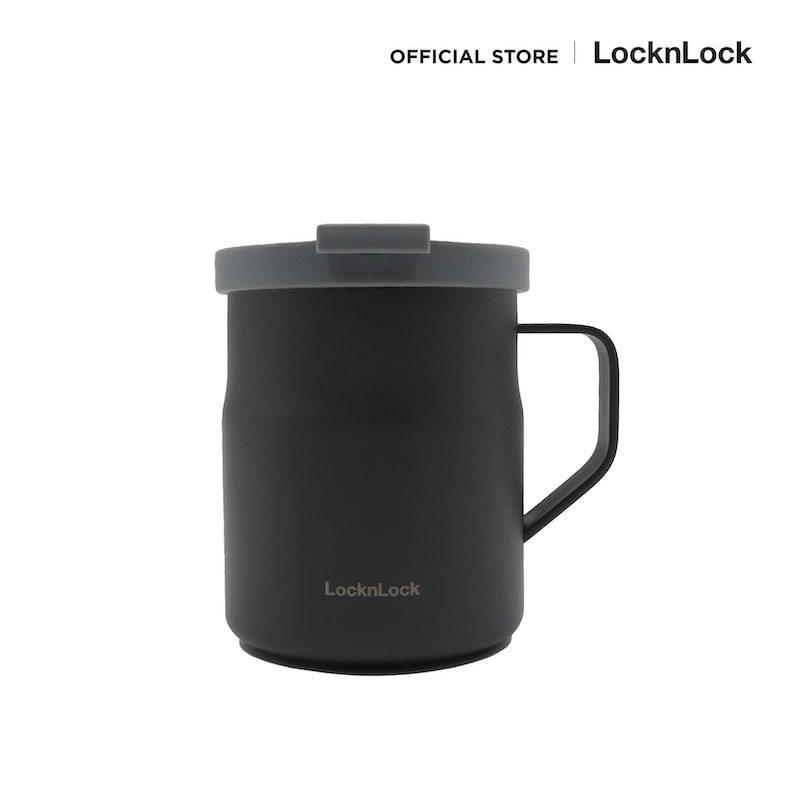 ราคาและรีวิวLocknLock แก้วน้ำเก็บอุณหภูมิความร้อน-เย็น Metro Mug Tr 370ml รุ่น LHC4262GRY