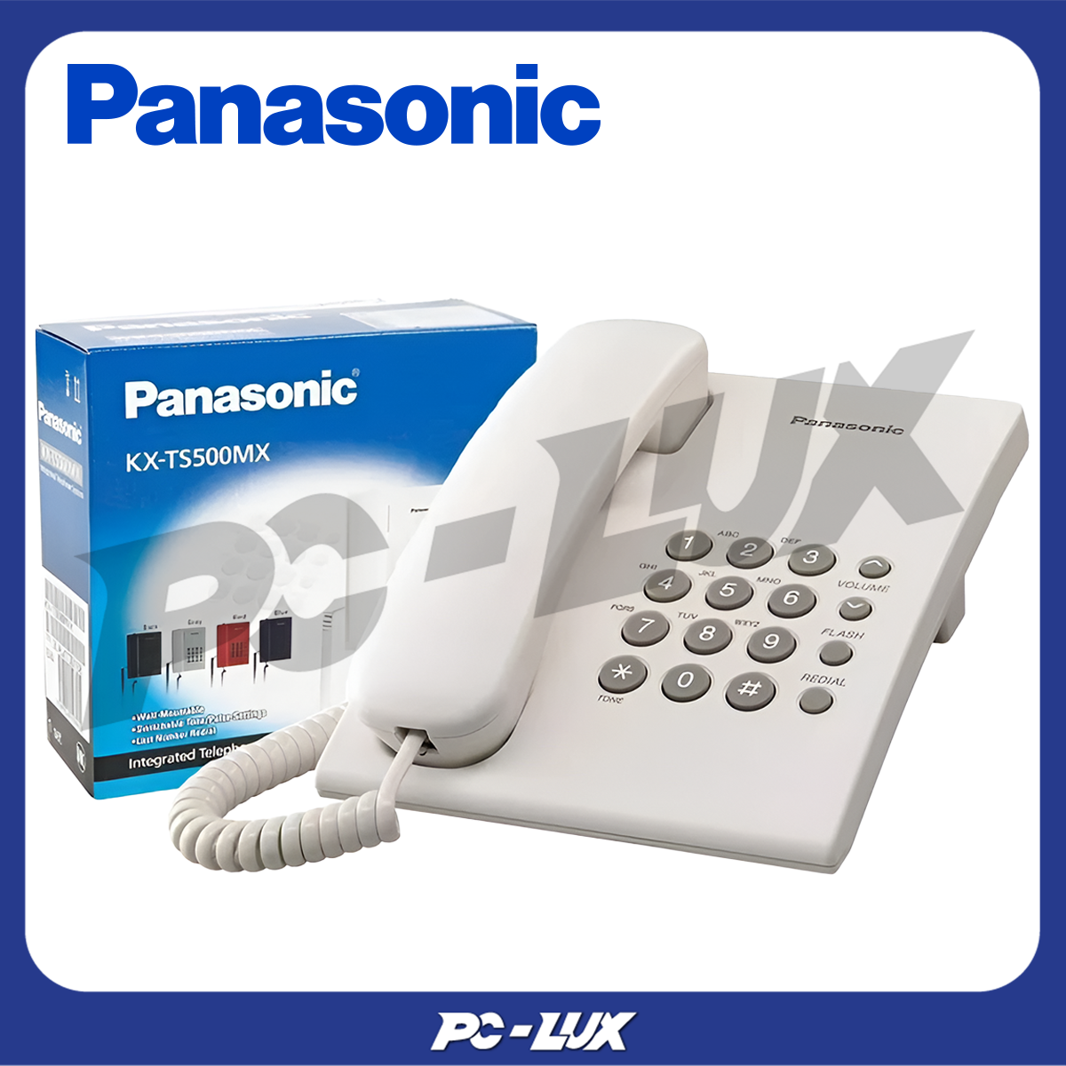 Panasonic Telephone Model Kx-Ts500Mxw, White ราคา 788 บาท*ส่งฟรี