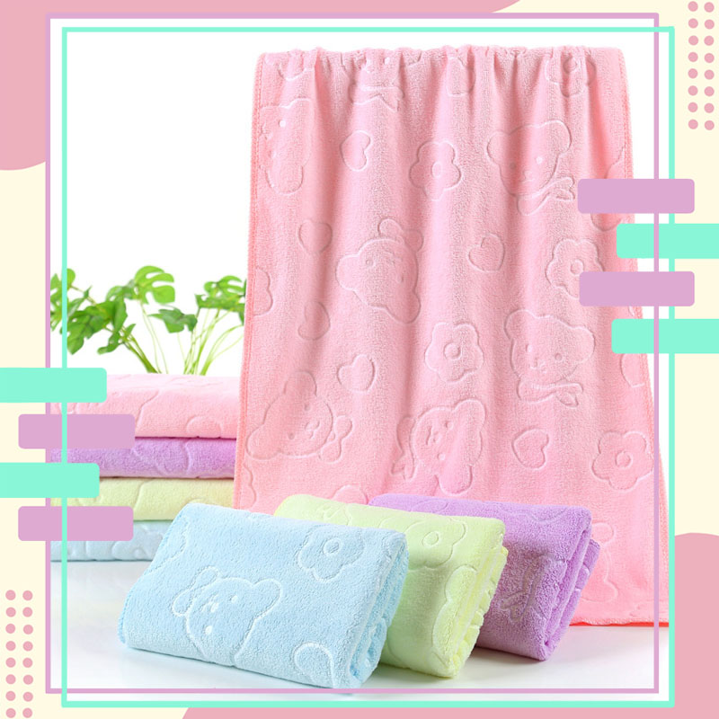 MJQ-01 【ขนาด 35x75 ซม】ผ้าเช็ดผม ไม่ใช่ผ้าผืนใหญ่ ปั๊มลาย ผ้านาโน ผ้าเช็ดผม ผ้าไมโครไฟเบอร์  ผ้าอเนกประสงค์