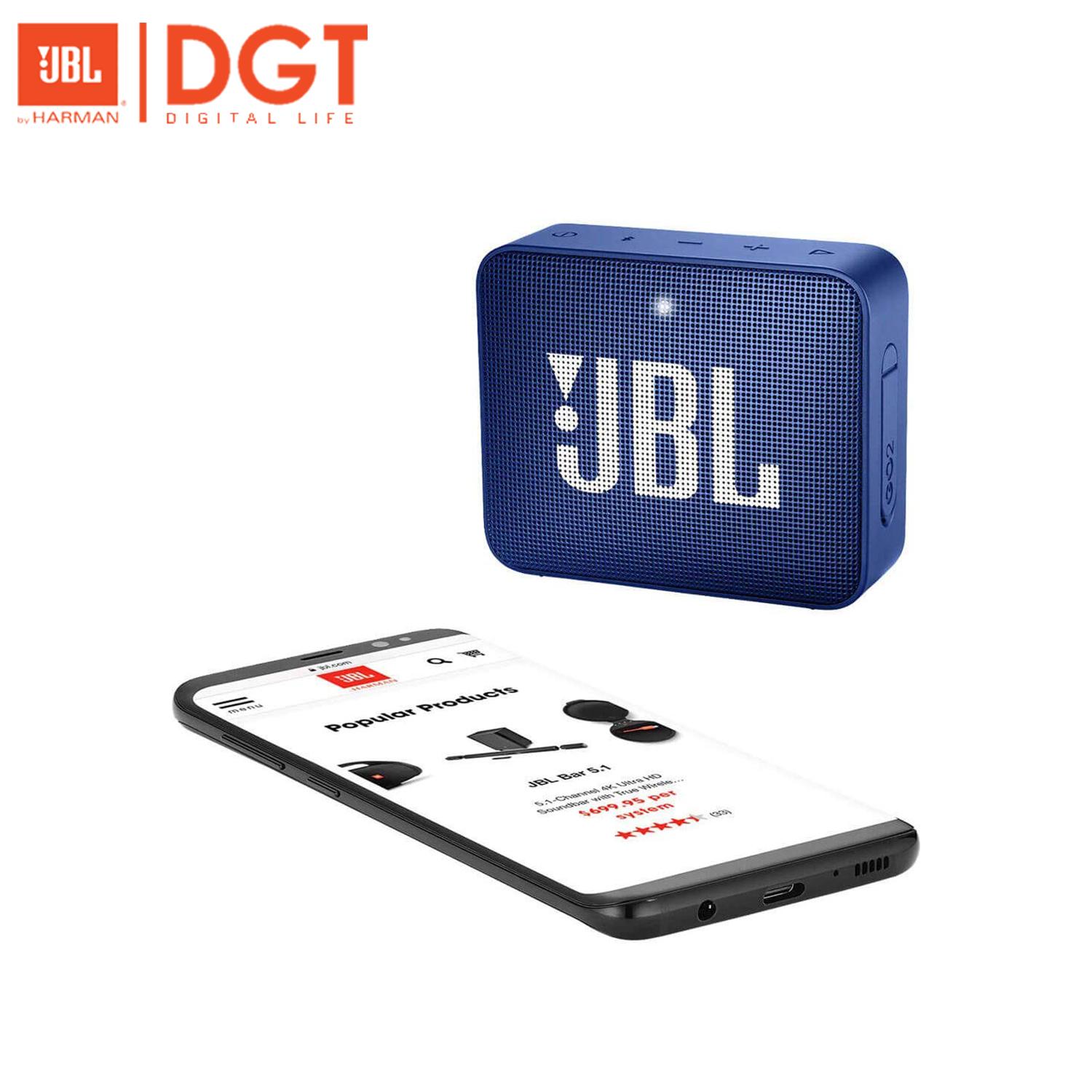 (ของเเท้100%) ลำโพงบลูทูธJBL Go2 ซับวูฟเฟอร์แบบพกพากันน้ำ Blutooth Speaker - Blue