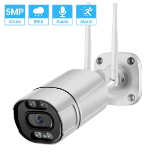 สินค้า Hamrol 5MP 2MP Or IP Camera Wifi Color Infrared Night Vision Ai Human Detect Audio Wireless 1080P CCTV Home Sec Camera