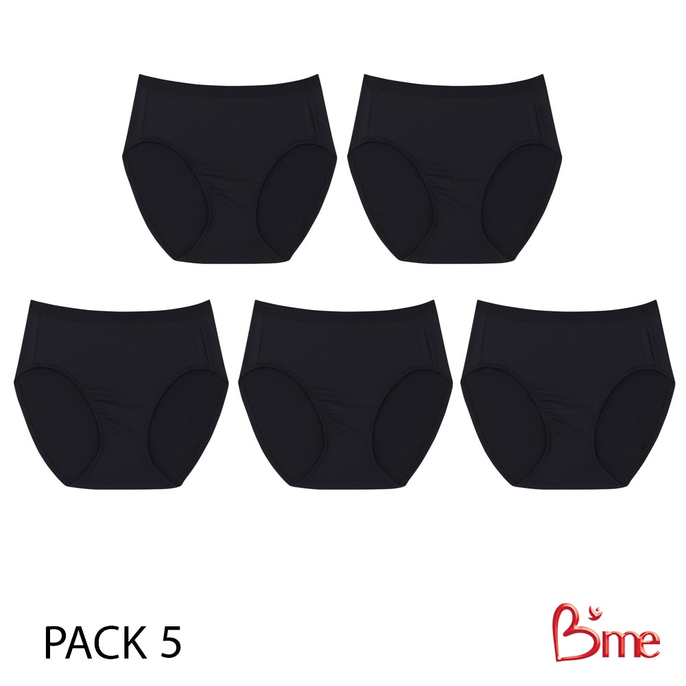 B'me กางเกงชั้นใน รุ่น ME7050 (ไซซ์ M,L) ME7051 (ไซซ์XL,XXL) (แพ็ก5) สีดำ สีน้ำตาล สีชมพู ราคา 299 บาท*ส่งฟรี