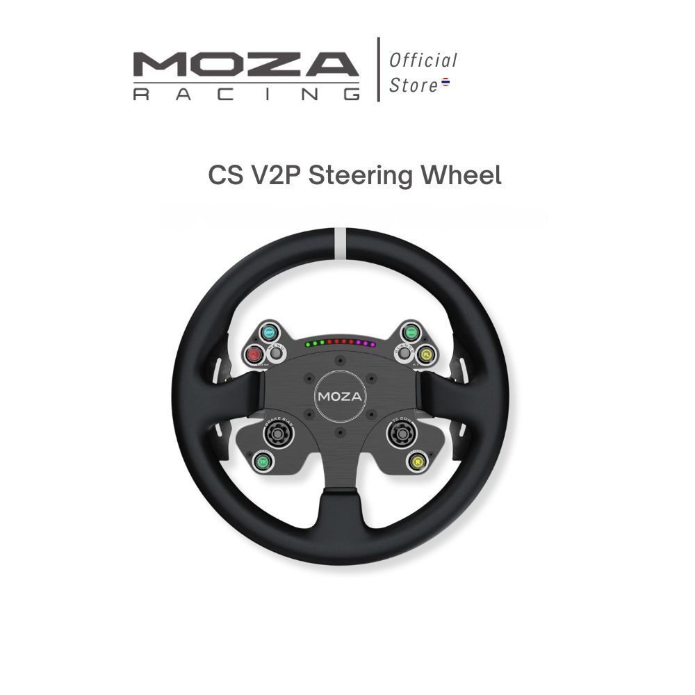 MOZA CS V2P Steering Wheel พวงมาลัย รุ่น MZ-RS057 รองรับ PC ราคา 11,990 บาท*ส่งฟรี
