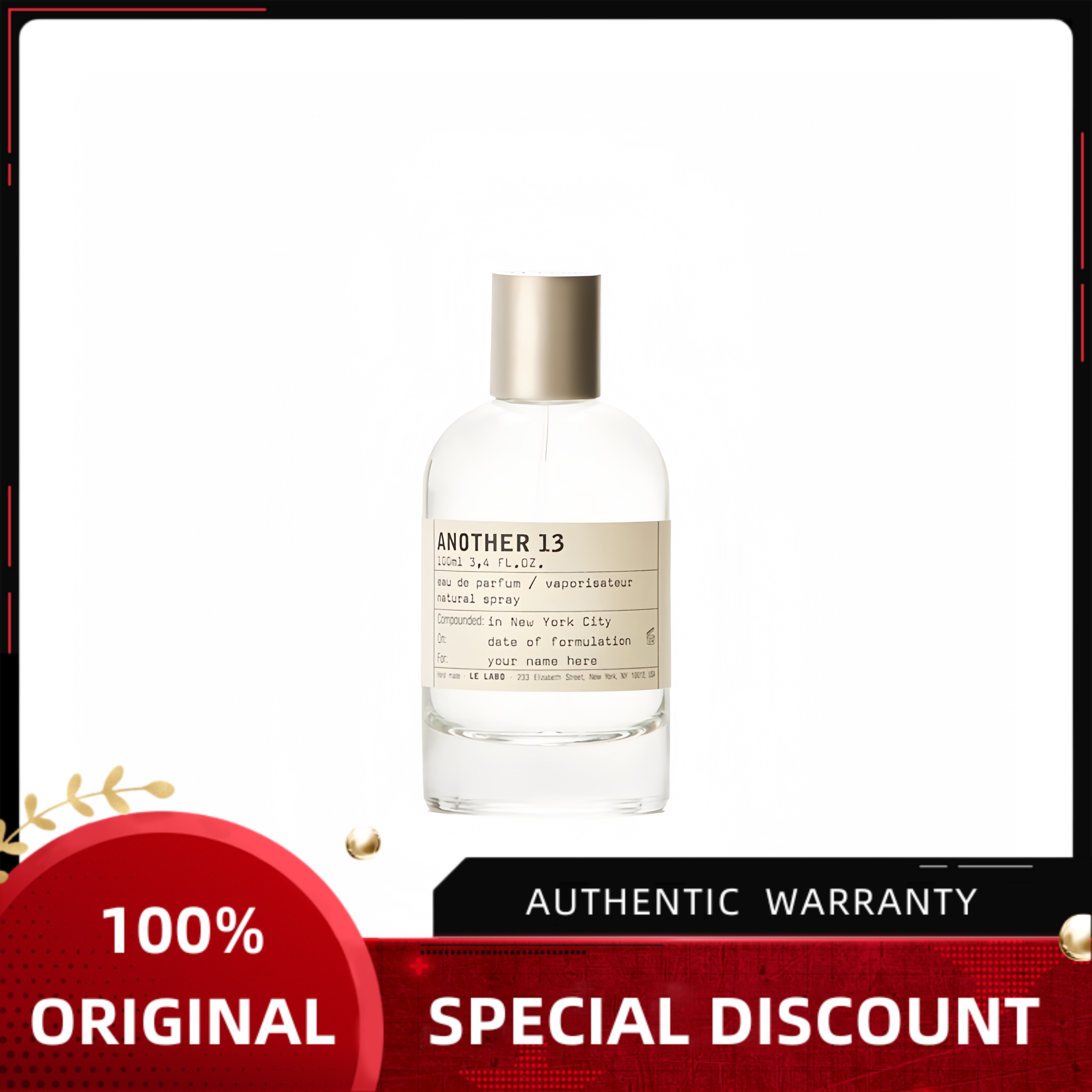 【100% Authentic】Le Labo Another 13 - Eau De Parfum/100Ml Hot Sale ราคา 3,230 บาท*ส่งฟรี