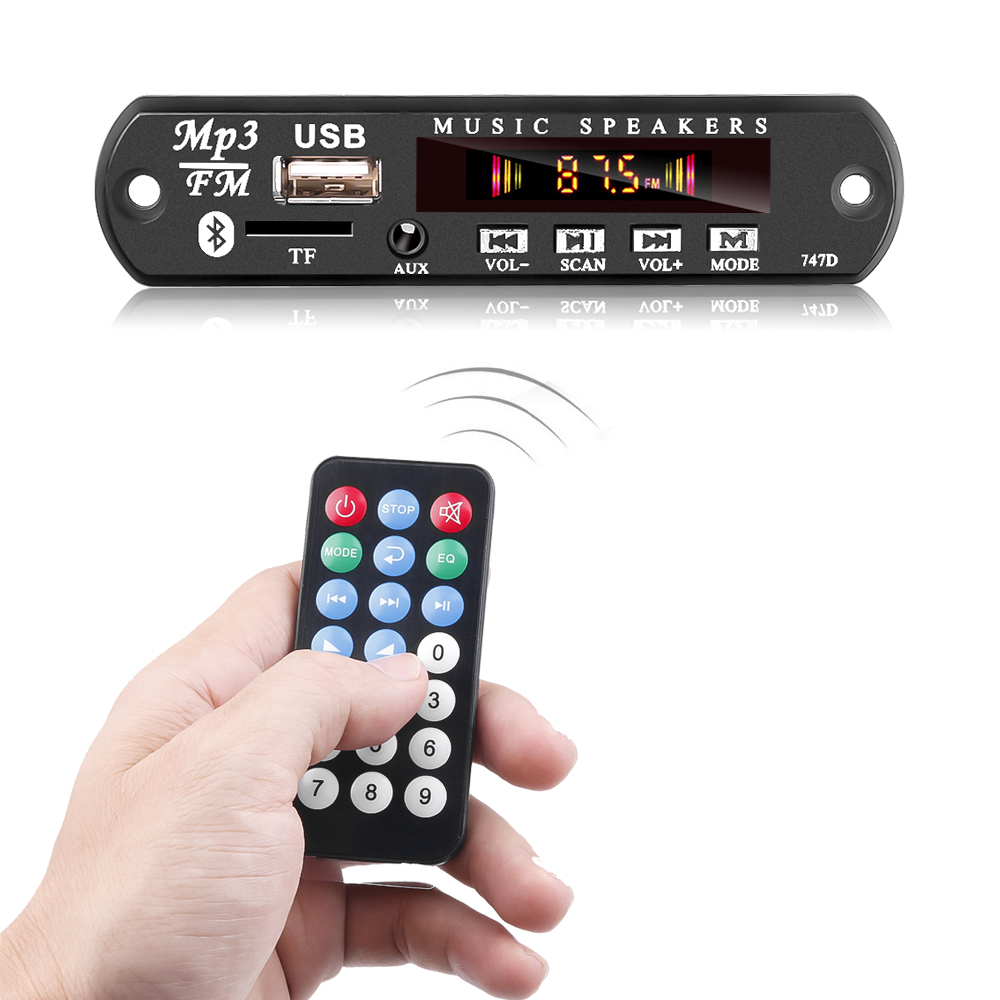 รายละเอียดเพิ่มเติมเกี่ยวกับ Aic store บลูทูธ 5.0 ตัวถอดรหัส MP3 พร้อมบอร์ด WMA โมดูลเสียงวิทยุ USB TF รถเครื่องเล่น MP3 5V หรือ 12V