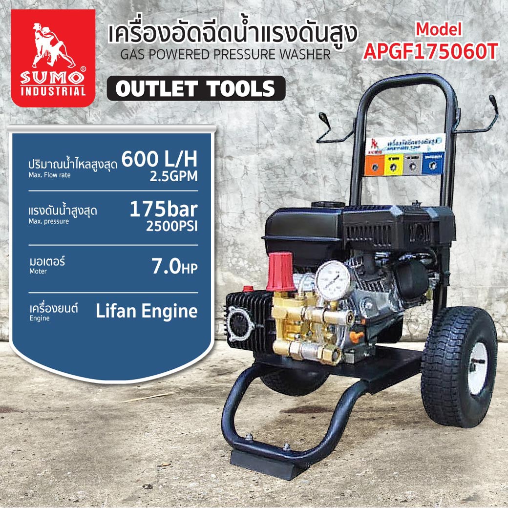 เครื่องฉีดน้ำ เครื่องฉีดน้ำแรงดันสูงสุด 175bar รุ่น Mod.APGF175060T ราคา 25,600 บาท*ส่งฟรี