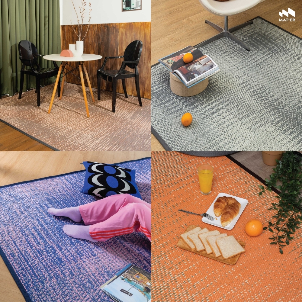 Mat-Er, a Carpet Substitute Made from Pat-Ta-Pi – Contemporary Design, Tightly Woven, Does Not Cause Allergies, Easy to Care For, Available in Many Color Tones. ราคา 1,350 บาท*ส่งฟรี