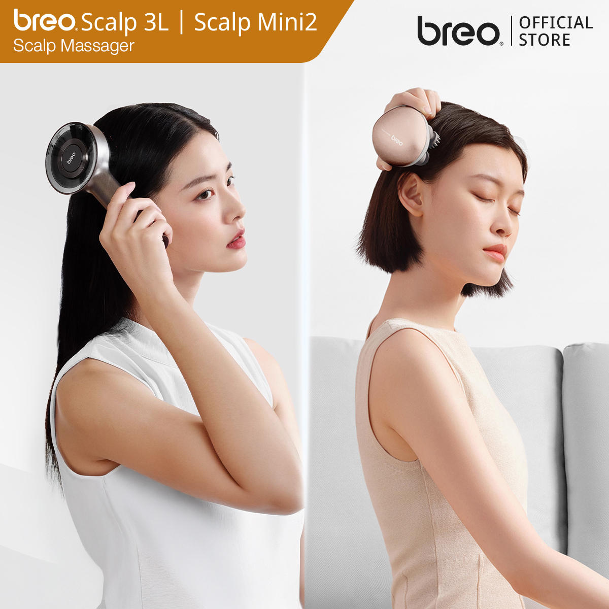 Breo Bundles Set Laser Comb to Stimulate Hair Regeneration, Scalp3L Model + Scalp Mini2 Scalp Massager ราคา 15,900 บาท*ส่งฟรี