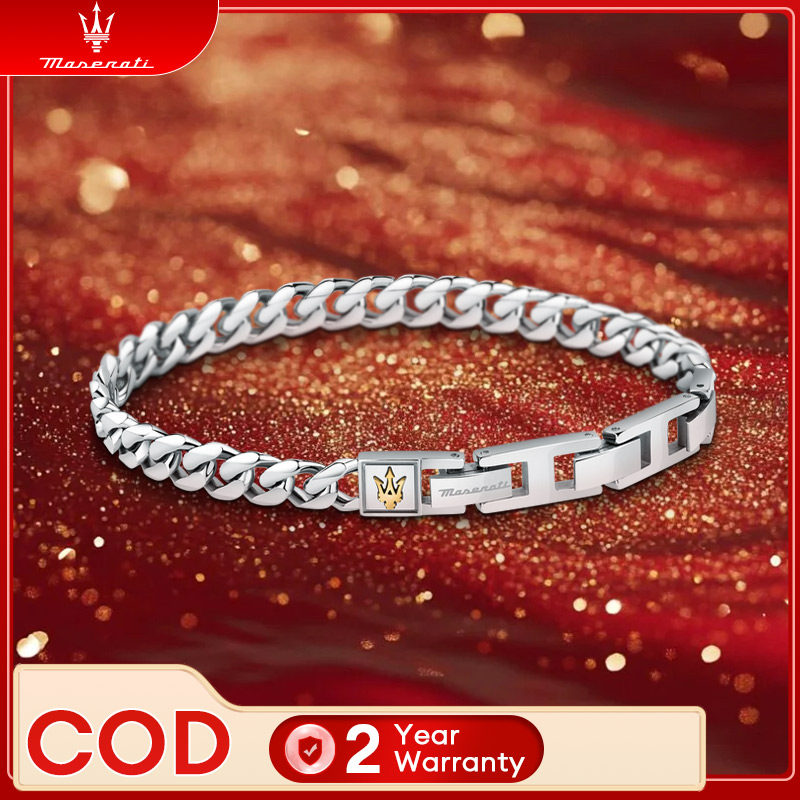 Maserati Jewels 220mm Men's Stainless Steel Bracelet, Silver & Gold, Jm422Avd09 (Adjustable) ราคา 2,831 บาท*ส่งฟรี