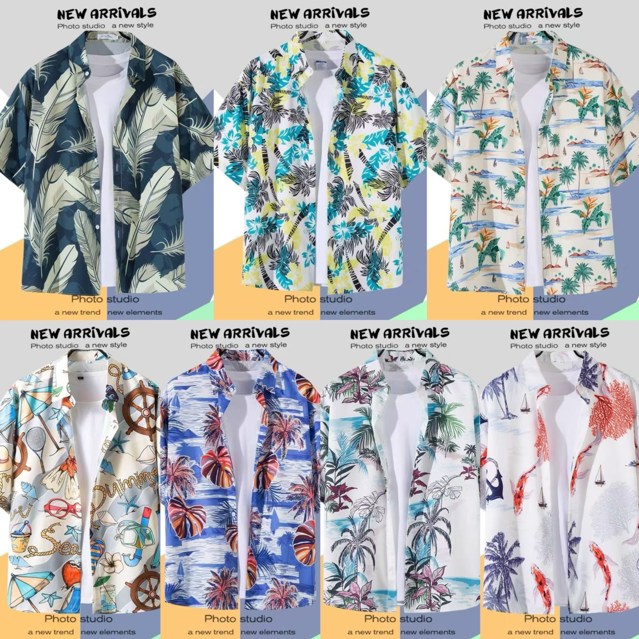 SGH0239 มาใหม่ เสื้อเชิ้ตฮาวาย ลายดอก เสื้อเชิ้ตสงกรานต์ ผู้หญิงผู้ชายใส่ได้หมด เนื้อผ้าดี ราคา  75 บาท*ส่งฟรี