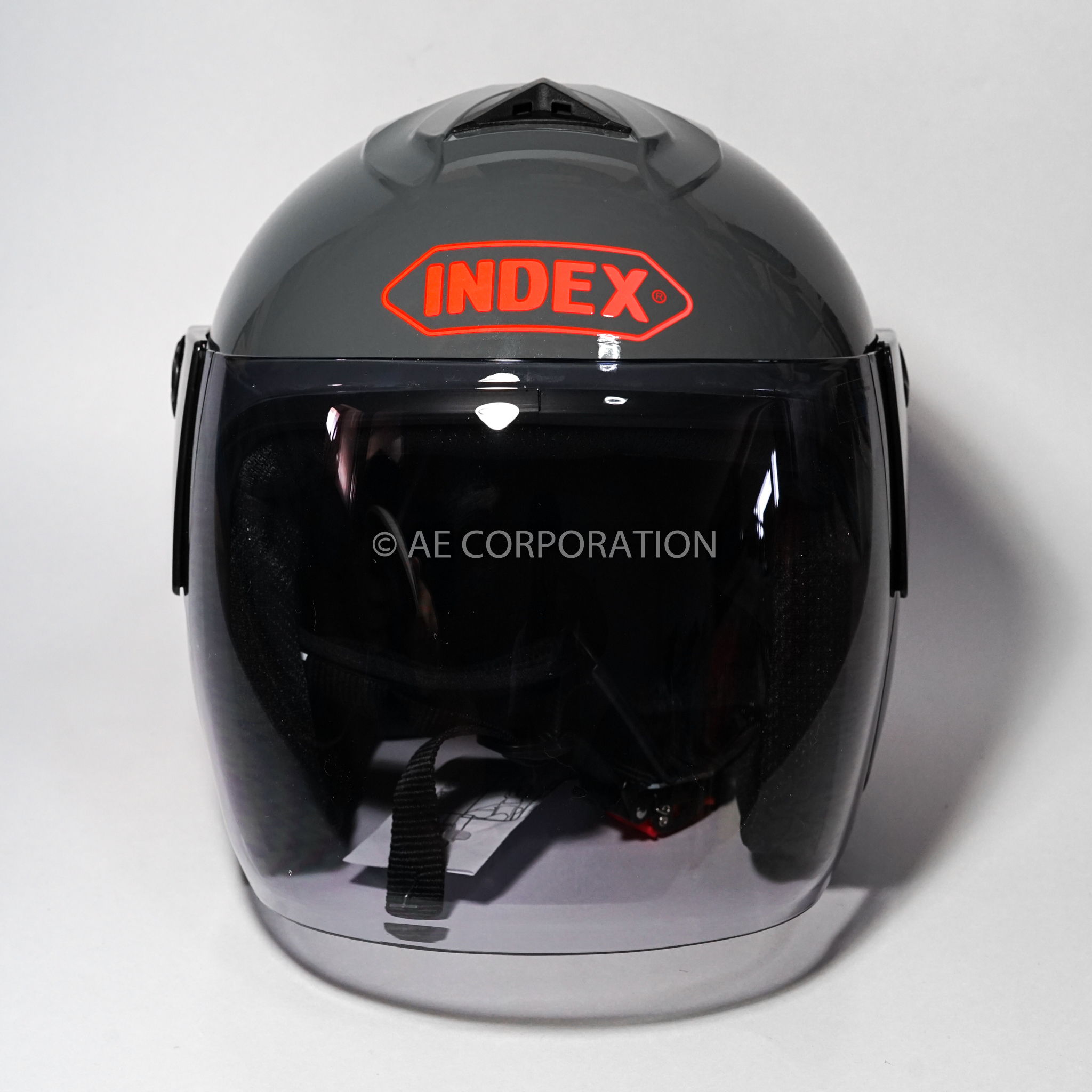 ภาพที่ให้รายละเอียดเกี่ยวกับ หมวกกันน็อค INDEX DUNK NEW หมวกกันน็อก ของแท้100% ไซต์L สีเทา 300IQ Racing
