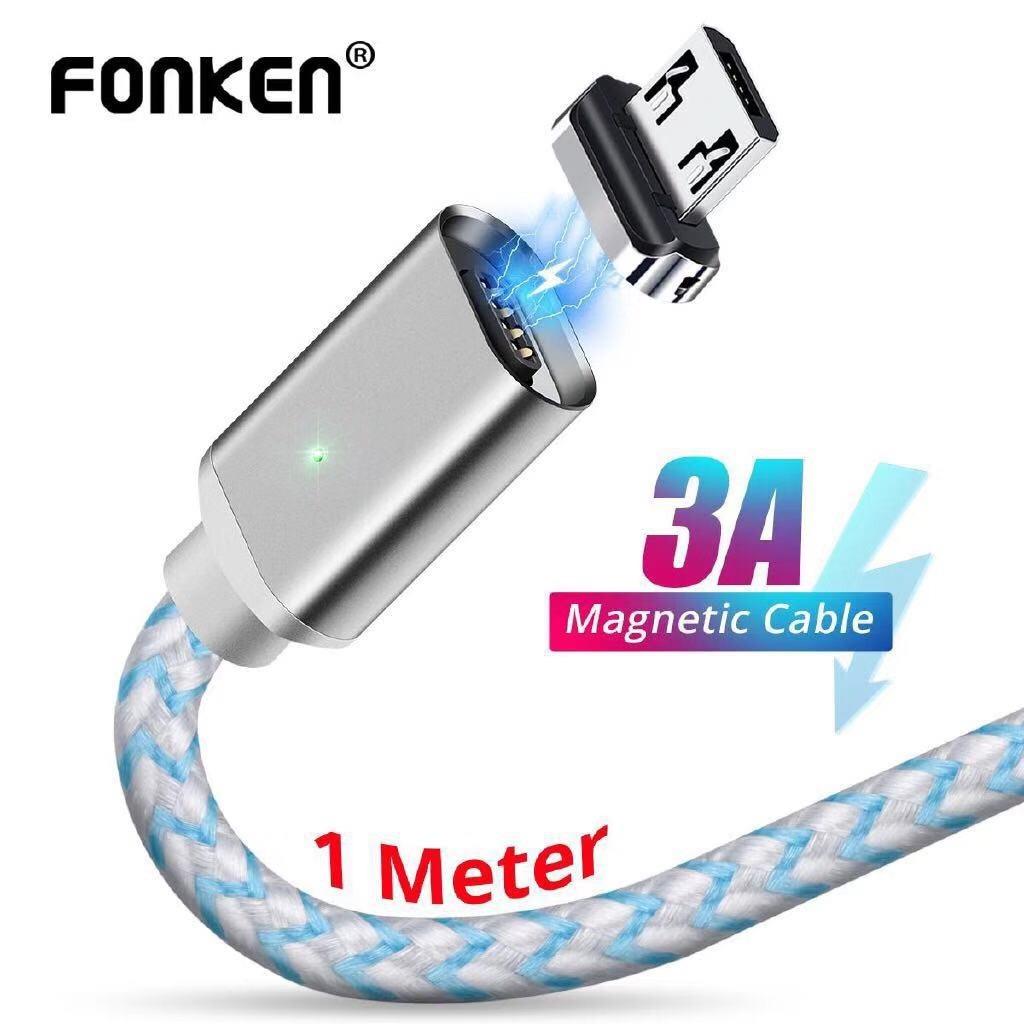 FONKEN Micro USB แม่เหล็กสาย โทรศัพท์ ( มีแยก สาย / หัวแม่เหล็ก / สายพร้อมหัว )สายส่งโทรศัพท์มือถือแม่เหล็กที่ชาร์จเร็ว USB โทรศัพท์มือถือสายชาร์จเร็ว SJX