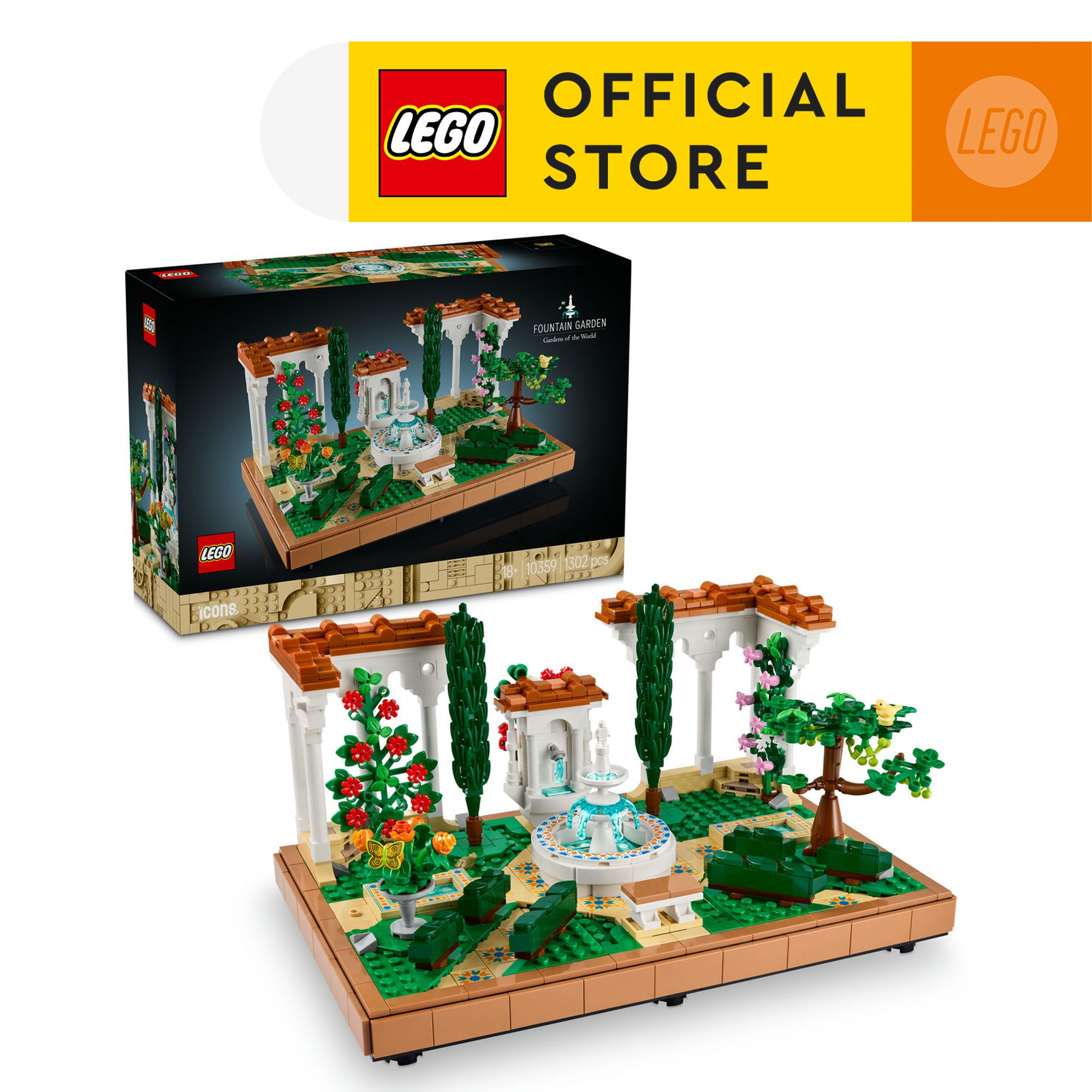 LEGO Icons 10359 Fountain Garden (1302 Pieces) ราคา 4,300 บาท*ส่งฟรี