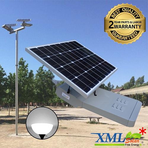 XML-Solar โคมไฟถนนอัจฉริยะ โซล่าเซลล์  80 Watt (แสง ขาว) Monocrystalline